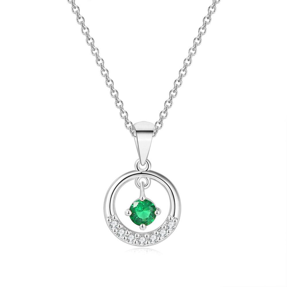 ZHOUYANG Pendant Necklace For Women Retro Cute Hollow Micro-inlaid Green Zircon 3 Color Choker Chains Wedding Bride Jewelry N190