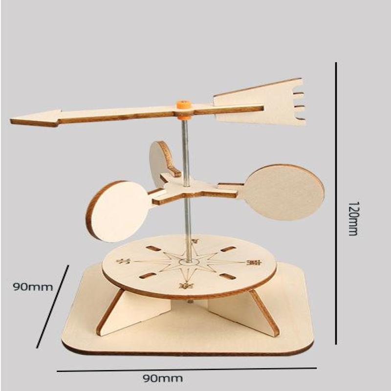 Girouette 3D Puzzle en Bois Bricolage Modèle Physique Expérience Scientifique Jouet Éducatif Modèle d'Assemblage Décoration Bricolage Cadeau