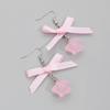 New Style Small Fresh Bow Ribbon Earrings Women Sweet Stylish Pentagram Versatile Temperament Romantic Cute Party Jewelry