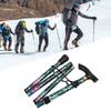 Faltbarer Gehstock 5   Faltbarer Leichter Druck Klettersupport   Höhenverstellbarer Aluminiumstock für Draußen Wandern