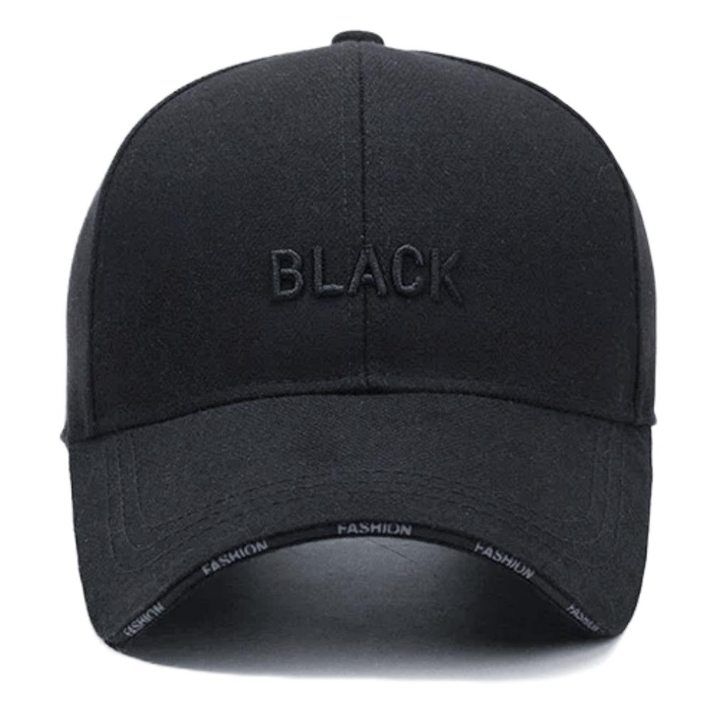 Unisex Summer Cap Classic BLACK Embroidered Baseball Cap For Men & Women Outdoor Sports Cap Daily Wear Hats