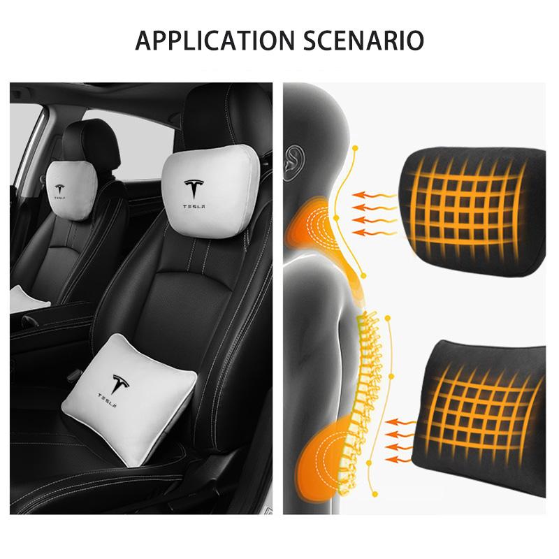 Dla Tesli Model Y Juniper Tesla Model 3 Highland Wnętrze Model S Akcesoria samochodowe Zagłówek samochodowy Poduszka samochodowa Poduszka lędźwiowa 2025 2024