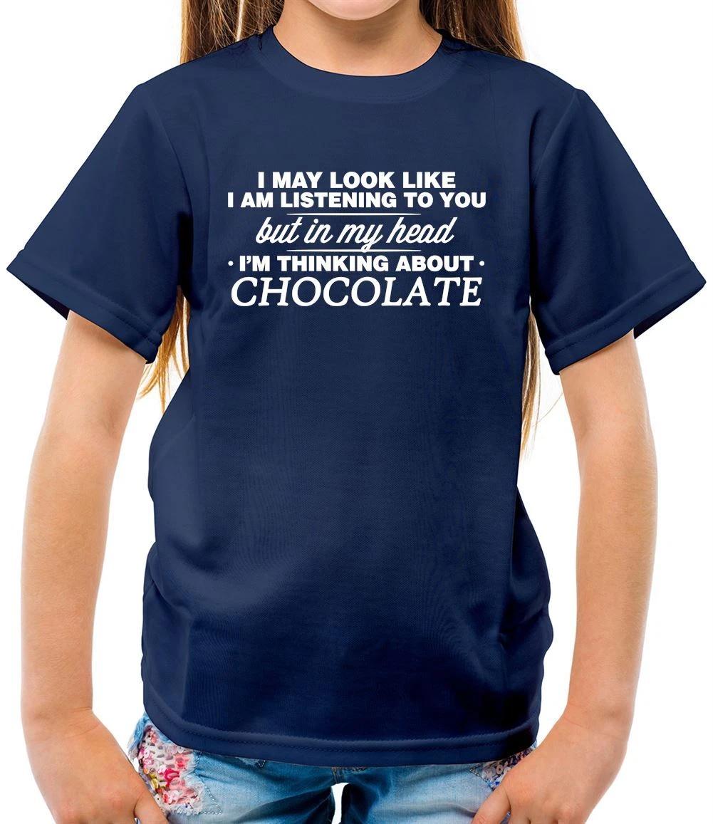 

In My Head I m Chocolate - Kids T-Shirt - Food Love Lover Chocoholic Choccy 140