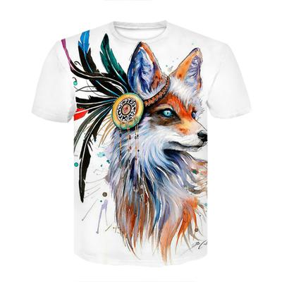 Maglietta Cartone Animato Stampa Animali Divertente 3D Harajuku Uomo E Donna Streetwear Manica Corta Girocollo Casual Comoda Moda Top