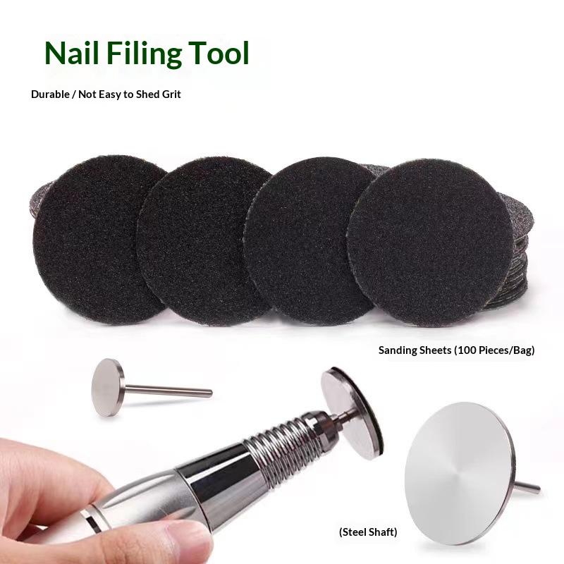 50/Pcs White Sanding Paper Pedicure Foot Care Tools 15Mm 20Mm 25Mm 35Mm Nail Drill Bit Disk Disc Salon Calluse Replaceable