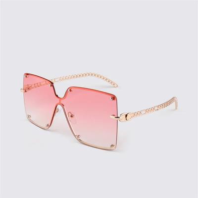 Randlose Metall Vintage Quadratische Sonnenbrille Damen Luxus Übergröße Mode Sonnenbrillen Shades Weibliche Marke Designer Klar Oculos De