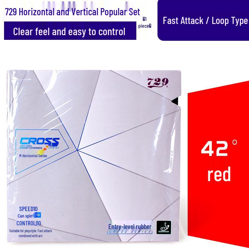 Friendship 729 Table Tennis Training Set: Pips-Out Rubber Cover & Ball