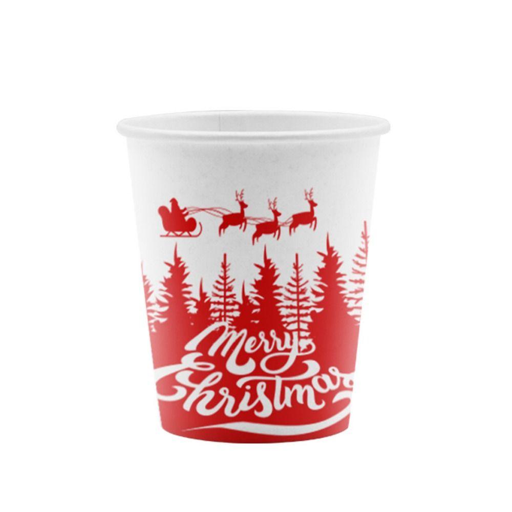 Environmental Christmas Paper Plates Disposable Christmas Paper Cups Christmas Tableware Set  Home
