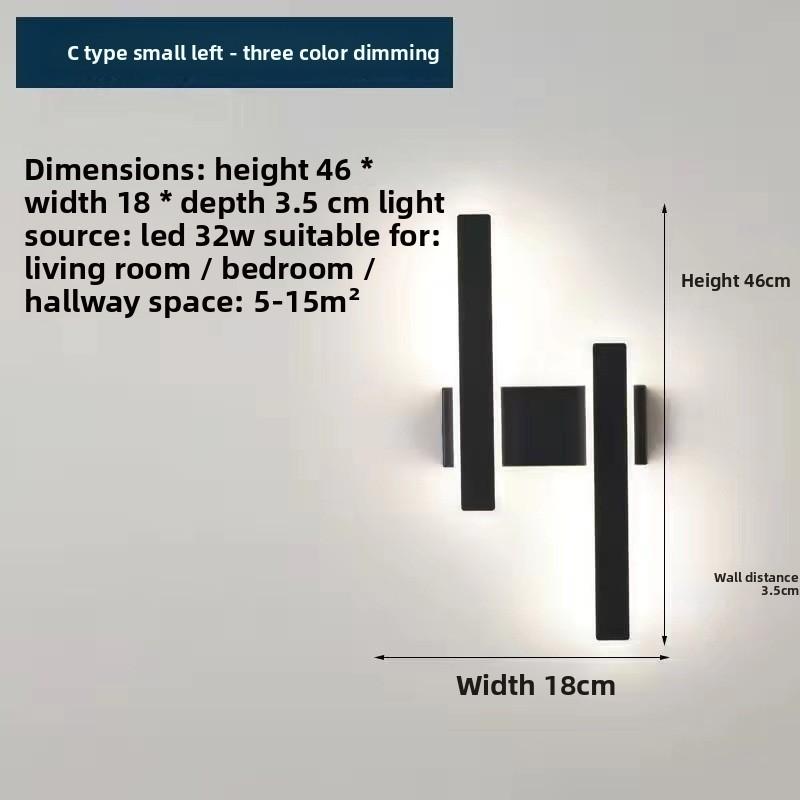 Modern Minimalist Wall Lamp With Led Light For Bedroom And Living Room Decor