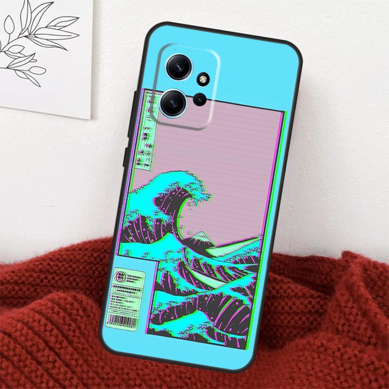 Great Wave Retro Cyber Statue Case For Xiaomi Redmi Note 14 13 10 11 12 15 Pro Plus Cover For Redmi 15 14C 12C 10C 13C 15C