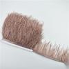 1Meters Fluffy Colored Ostrich Feathers On Ribbon Tape Trim Tassel Fringe 8-10Cm Sewing Flecos White Wedding Dress Clothes Decor