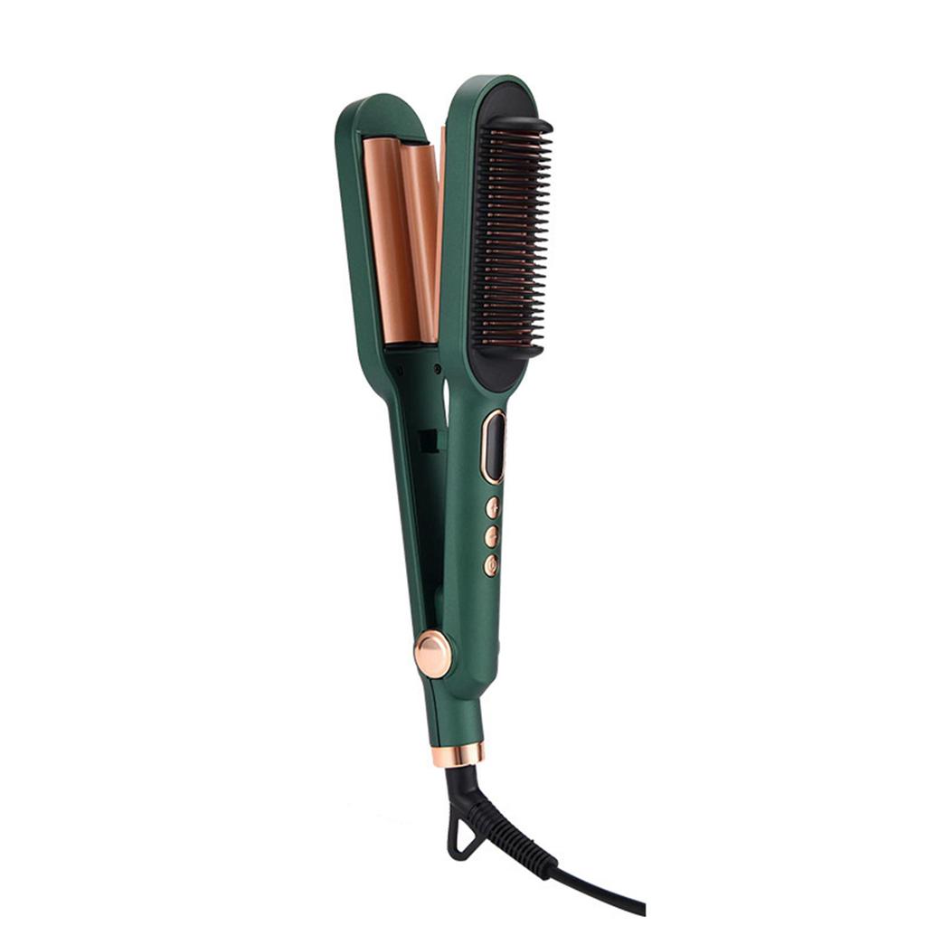 Ondulător de păr cu dublu scop Îndreptat părul ondulat cu trei butoaie Pieptene pentru îndreptarea părului