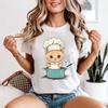 Chef Cat Cooking Food Womens T-Shirt Culinary Animals Tee