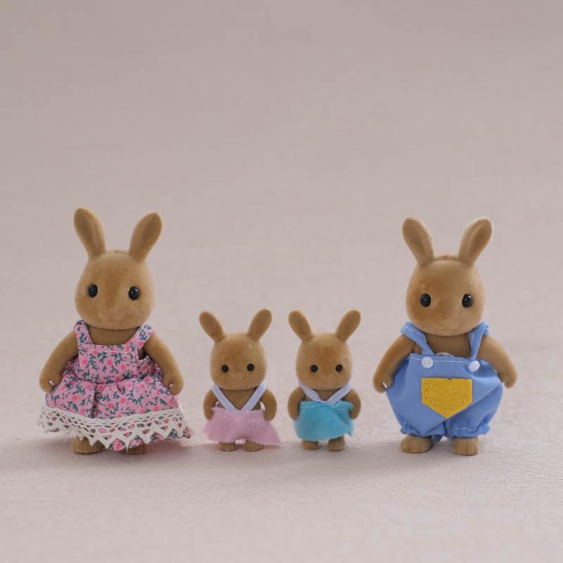 Miniature Dollhouse Pretend Play Figures for Kids Dollhouse Forest Family Doll Rabbit Bear Squirrel Family Animal Birthdays Gift