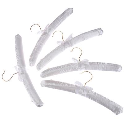 5X Clothes Hangers Satin Padded Luxury Soft Coat Hanger