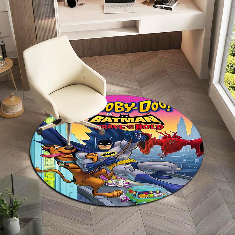Halloween Supernatural Comedy Adventure Movie Scooby-Doo Round Carpet Soft Home Decoration Corridor Table and Chair Anti Slip Outdoor Floor Mat Rug 16