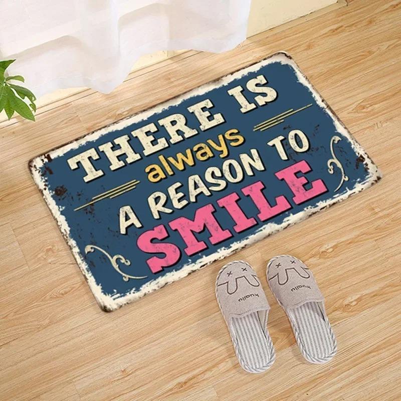 Laundry Room Entrance Carpet Door Mat Entrance Printed Door Carpet Indoor Outdoor Polyester Anti-slip Carpet Home Decoration