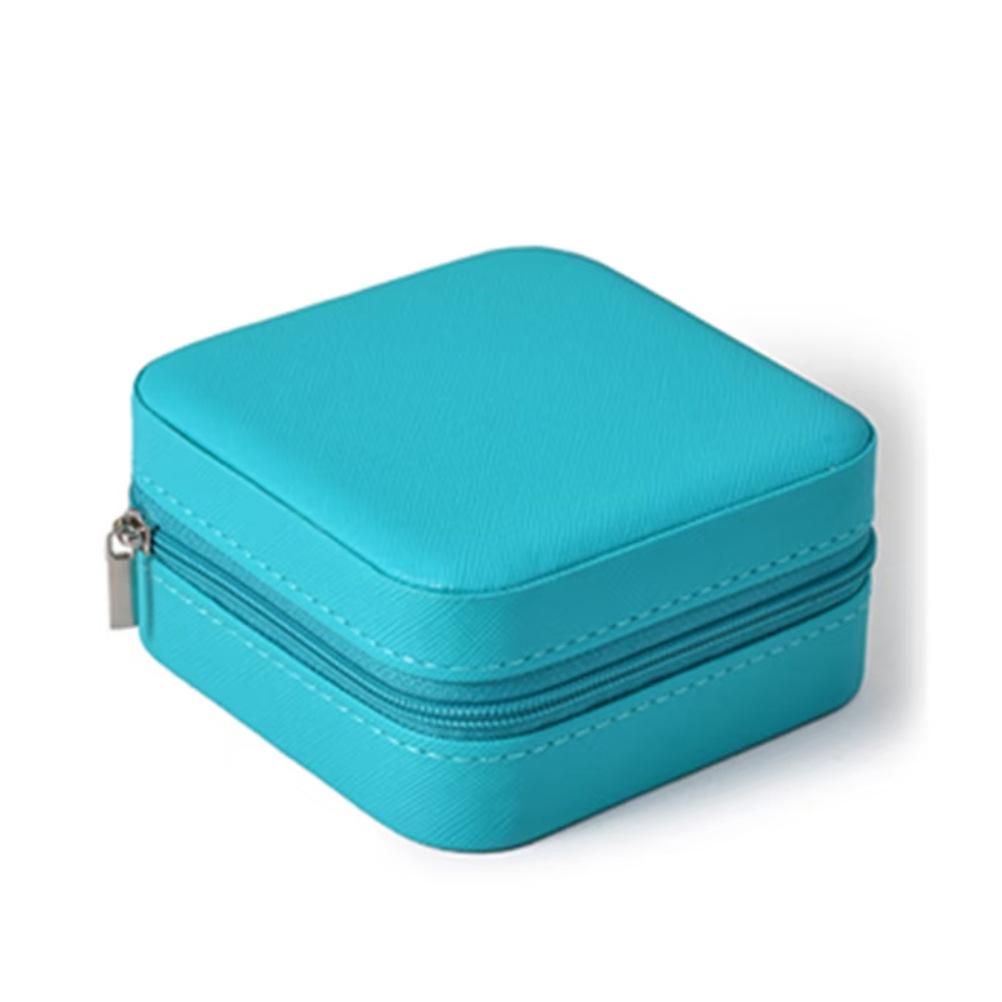 Compact Leather Jewelry Box for Women - Cute Organizer for Pendants, Earrings, and Rings