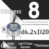 Außen-Ø 20mm Aluminiumlegierung Flache Unterlegscheibe Abstandshalter mit M6/M8/M10/M12 Innenloch - Metallwellenbuchse Isoliersäule.
