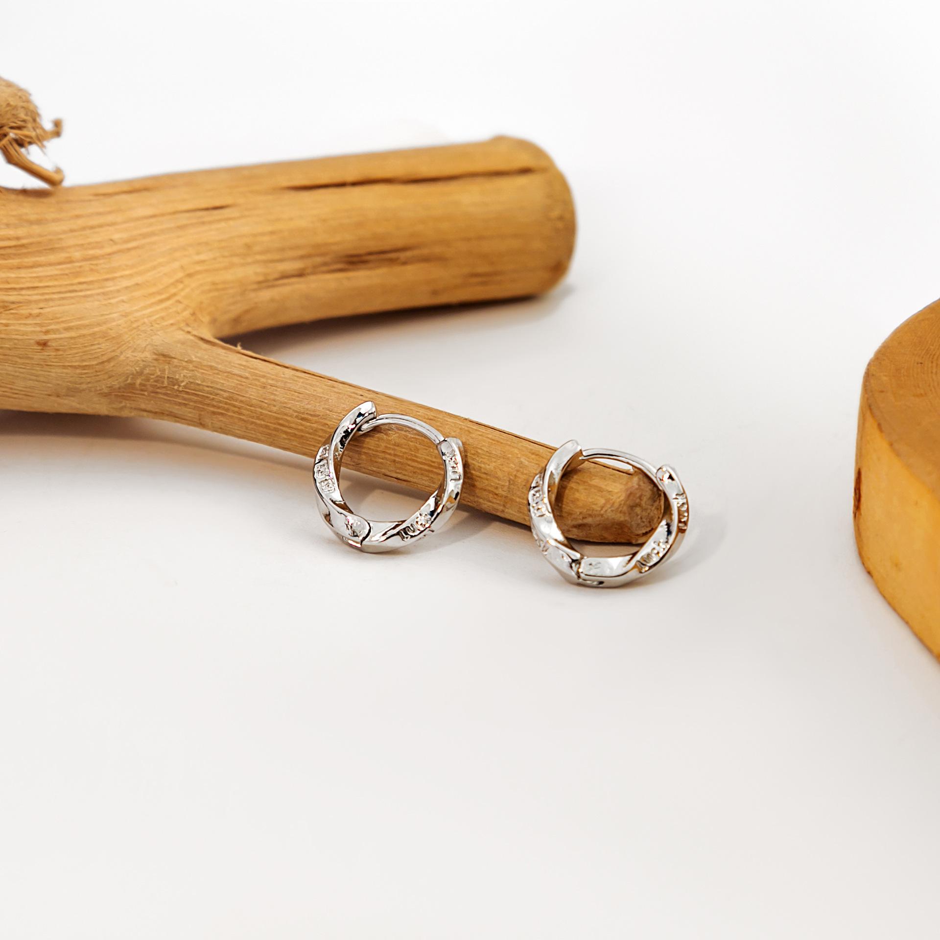 Mobius Earrings, Simple Wind, Small Temperament, Wind Twist Earrings, The Same Geometric Ear Buckle