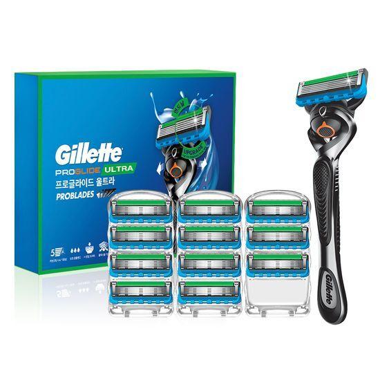 Gillette ProGlide Ultra Razor Handle + Blades 12-Pack