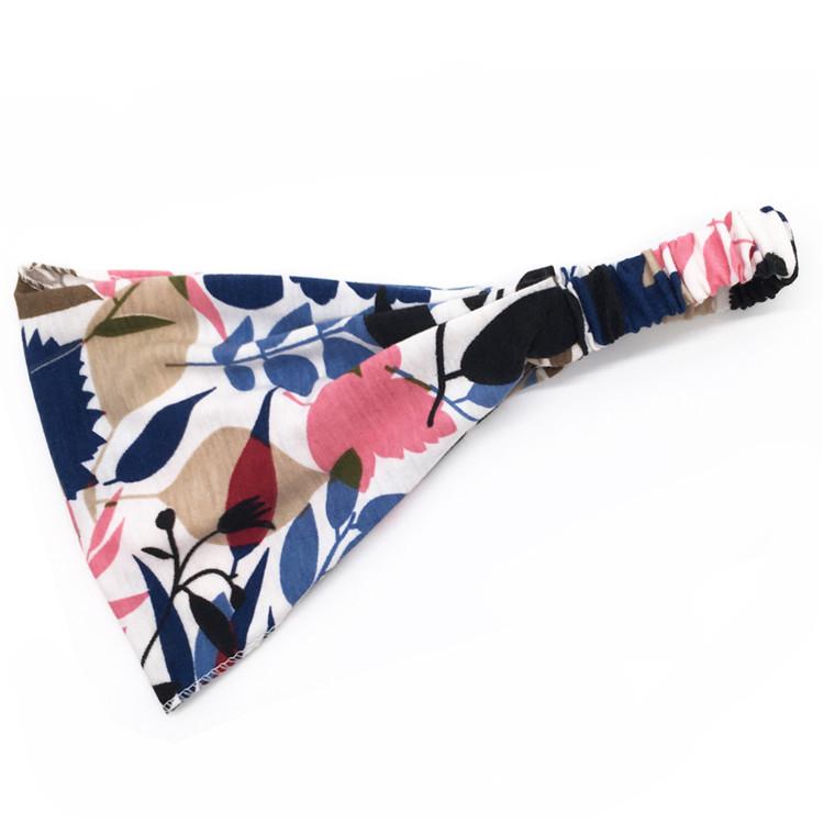 Factory Custom Boho Cotton Elastic Headband Women Summer Head Wrap Sports Yoga Headband Hair Bands Hair Accessories