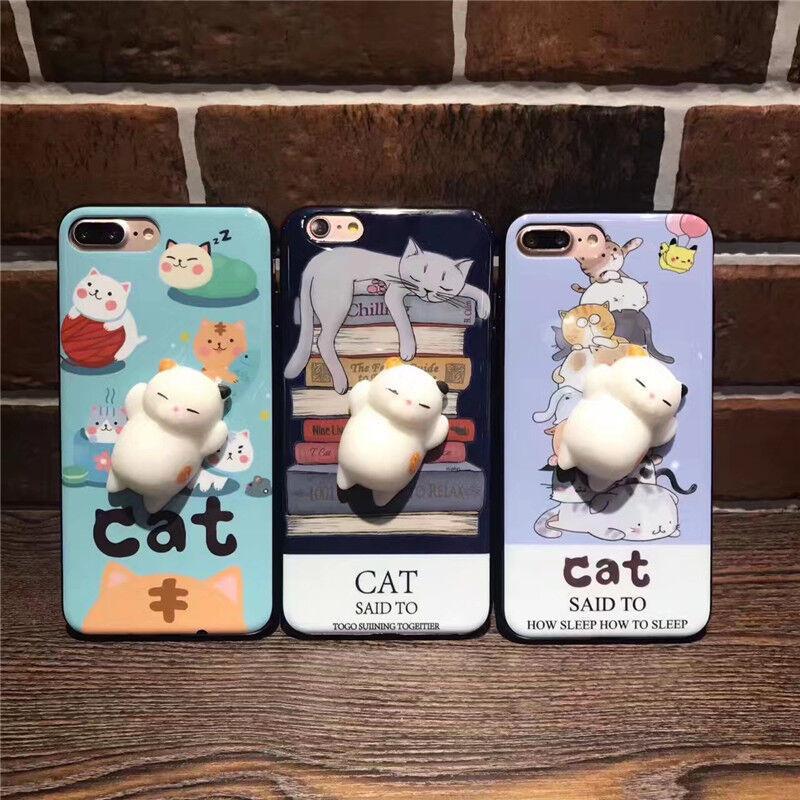 3d Lovely Cartoon Cat Soft Silicone Back Phone Case Cover For Iphone 6s77plus