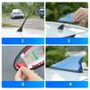 NEW AM FM Antenna Signal Amplifier 16cm Universal Carbon Fiber Exterior Car Roof Mounted Shark Fin Antenna Top Automatic Radio