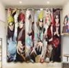 Anime N-Naruto Akatsuki Cartoon 3D Print 2 Panels/Set Window Blackout Curtains Japanese Game Living Room Print Baby Kids Gift