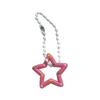Stylish Adorable Acrylic Star Dot Keychain Fun and Unique Hollow Star Charm