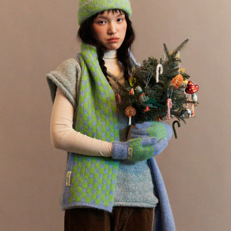 AUGEN ZU BART HANDTUCH MEHRFARBIG BLAUER SCHAL