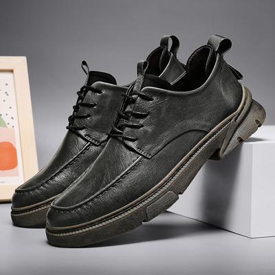 Leather Casual Autumn New Men Shoes Brogue Casual Shoes Men Genuine Leather Shoes Work Boots Business Casual Sneakers