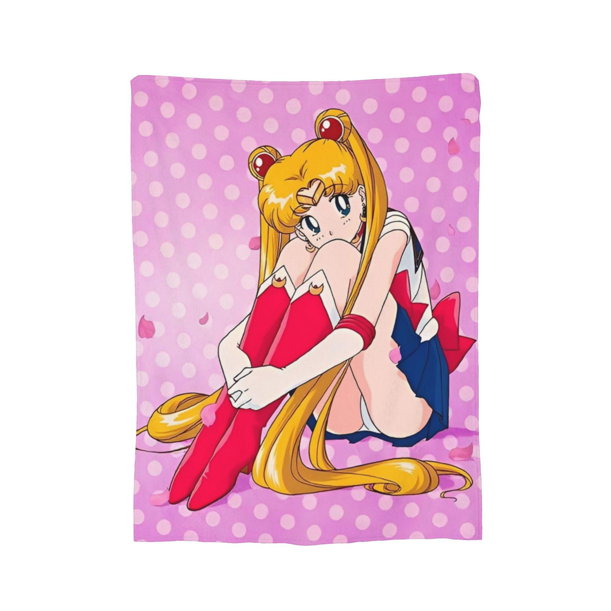 

Sailors Mercury Blankets Velvet Summer Air Conditioning Sailors Moons Multi-function Thin Throw Blanket for Bed Couch Rug Piece 75cmx90cm