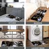 1PC Marble Vein & Gold Accent Kitchen Rug Non-Slip Door Mat Pop design Bathroom Rug Bath Mat Carpet for Home Sink Laundry Decor