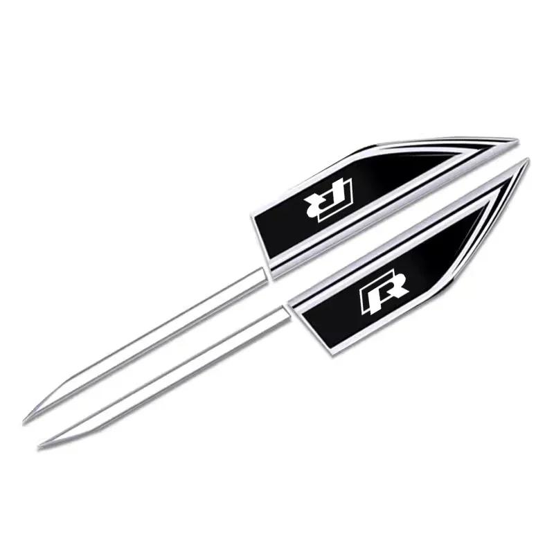 lmn1 ·2Pcs Volkswagen Exclusive Car Fender Metal Emblem Stickers For VW GTI Polo Golf Passat Tiguan Arteon Touareg Taigo Caddy Jetta