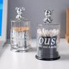 Cute Little Bear Toothpick & Storage Box for Cotton Swabs, Dental Floss - Creative Light Luxury Decor