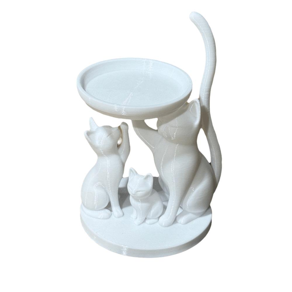 Decorative Cat Jewelry Tray Cartoon Desktop Ring Holder Large Capacity Key Tray  Bedroom Decor