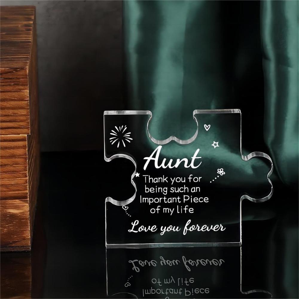 Gift puzzle plaque from niece to aunt, aunt's desk decoration, best aunt gift, aunt's birthday, Mother's Day gift