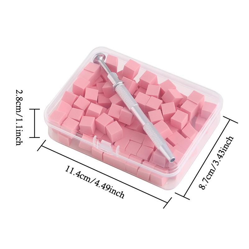 50/100 Pcs Square Nail Art Sponge Set Gradient Nail Brushes Gel Polish Design Nail Sponge Grab Pen Manicure Supplies