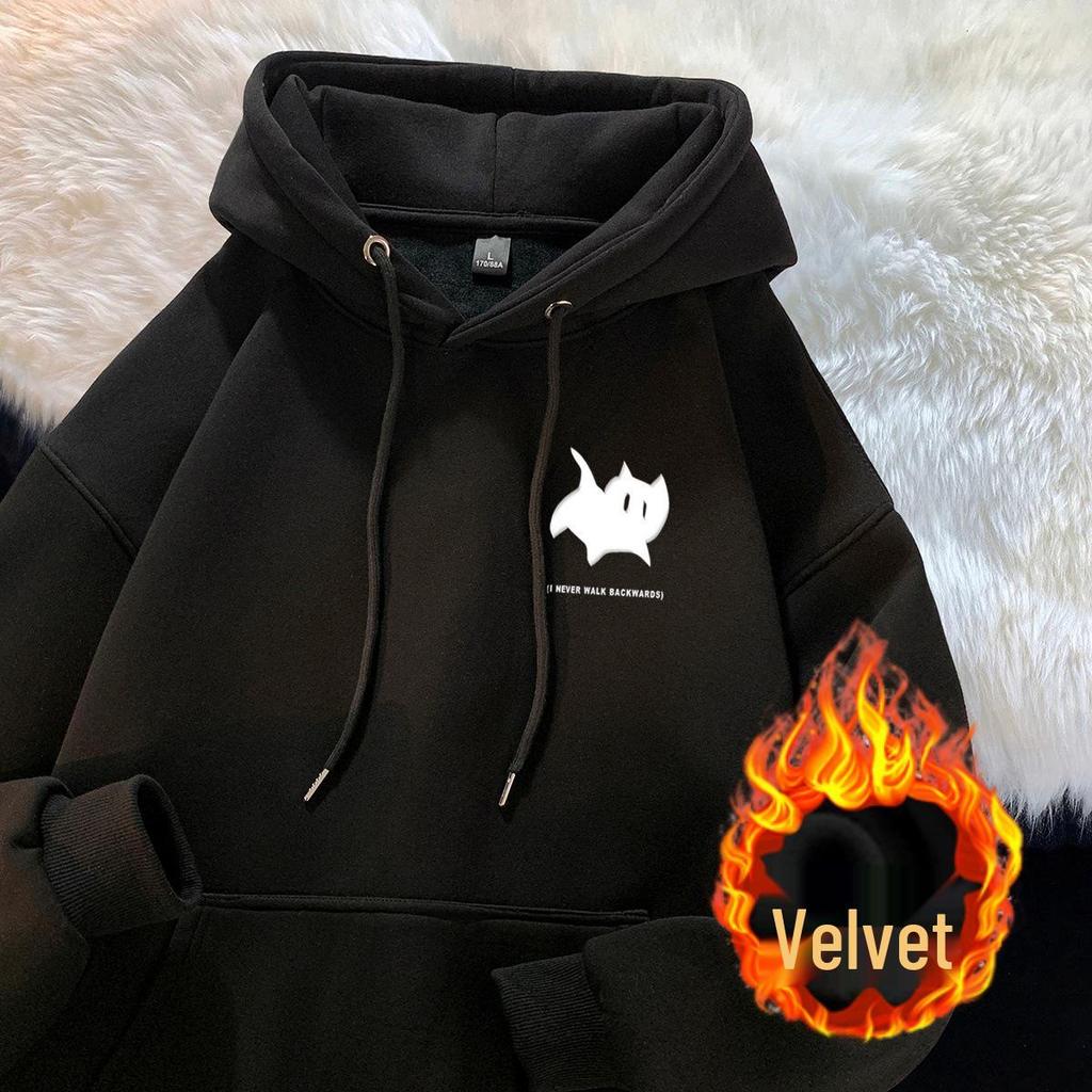 Men's Trendy Printed Hooded Sweatshirt - New Loose-Fit Autumn/Winter Hoodie