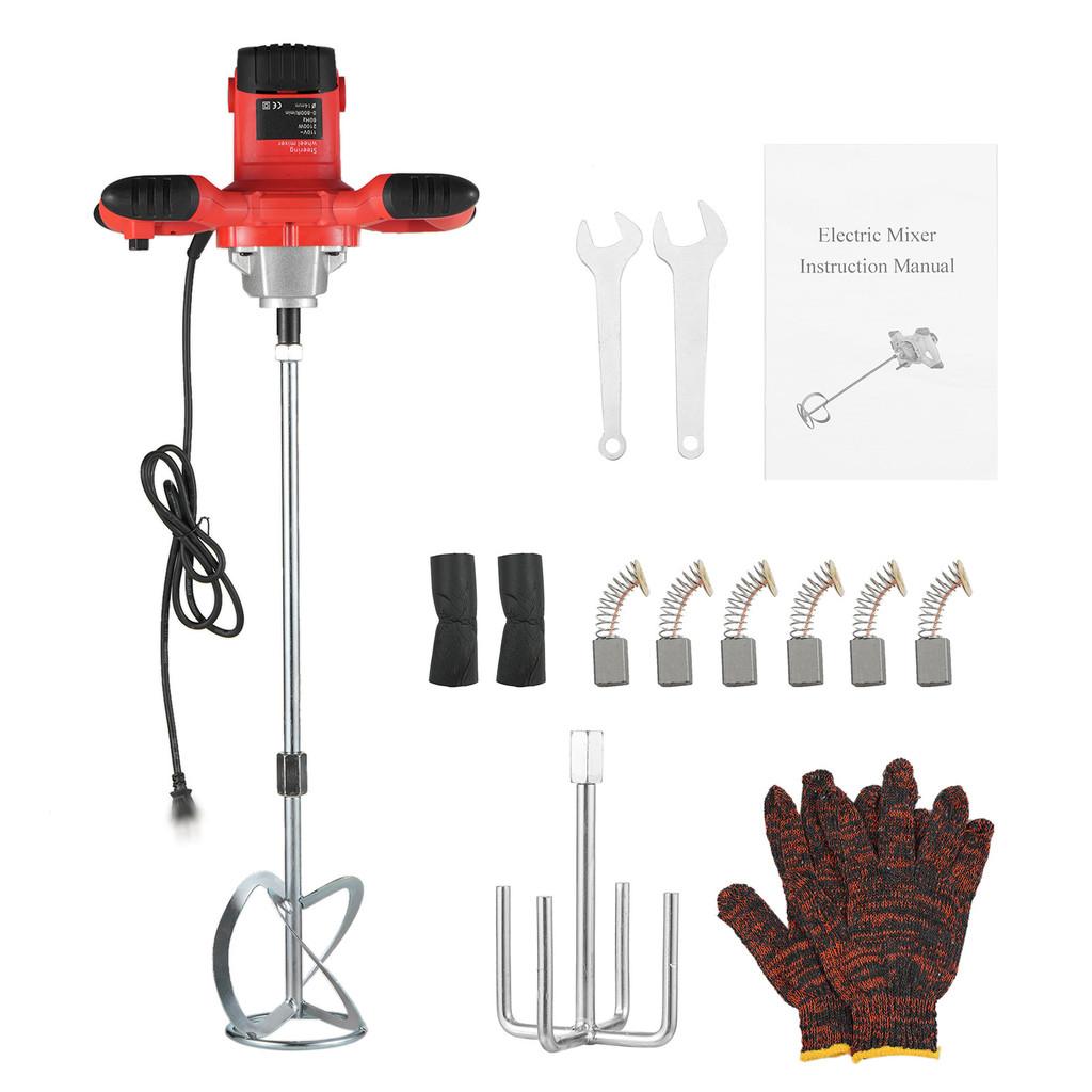 2100W 6-Speed Adjustable Paint Mixer Professional Cement Putty Powder Mixing Equipment Industrial Electric Blender