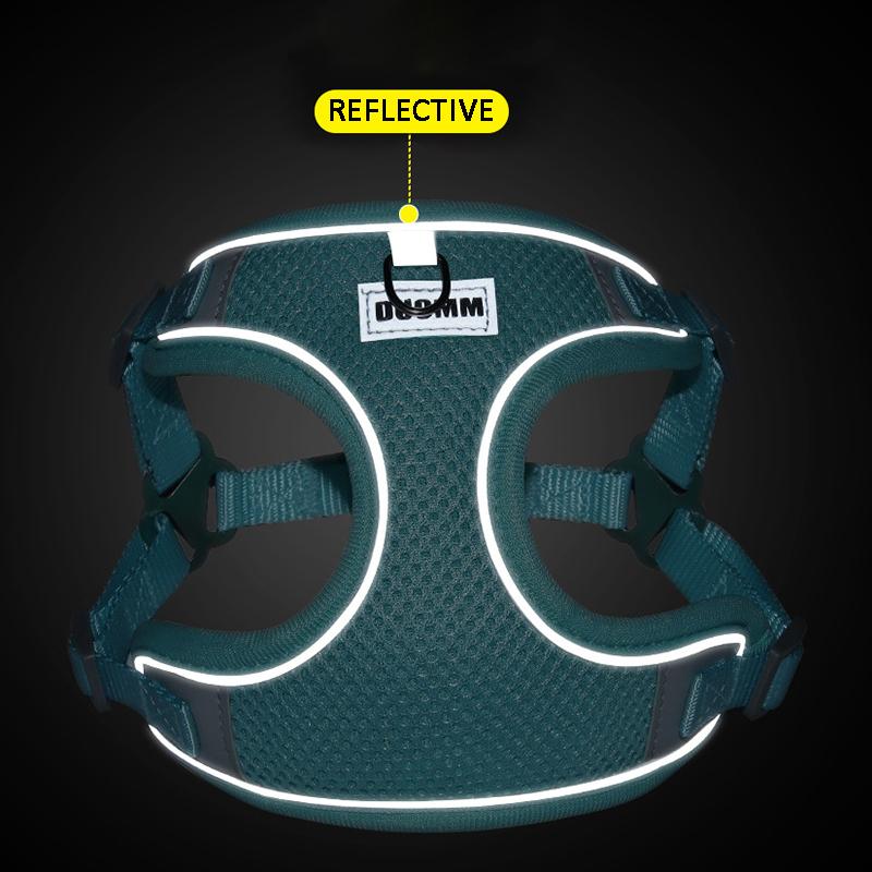 Reflective Dog Harness and Leash Set for Small Medium Dogs Puppy Cat Mesh Harness Vest No Pull Pug Chest Strap Dog Accessories