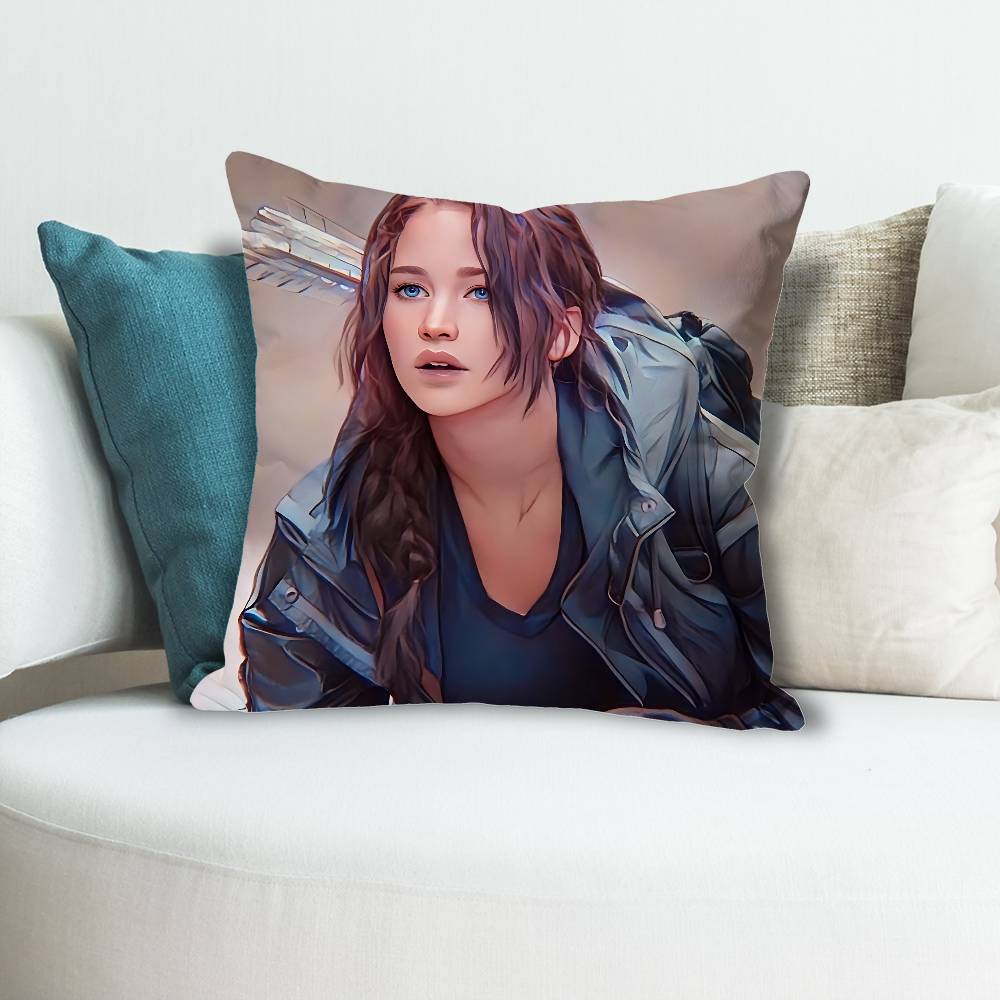 TThe HHunger GGames Pillow Cases for Bedroom Living Room Sofa Home Decor Polyester Cushion Cover with Zipper