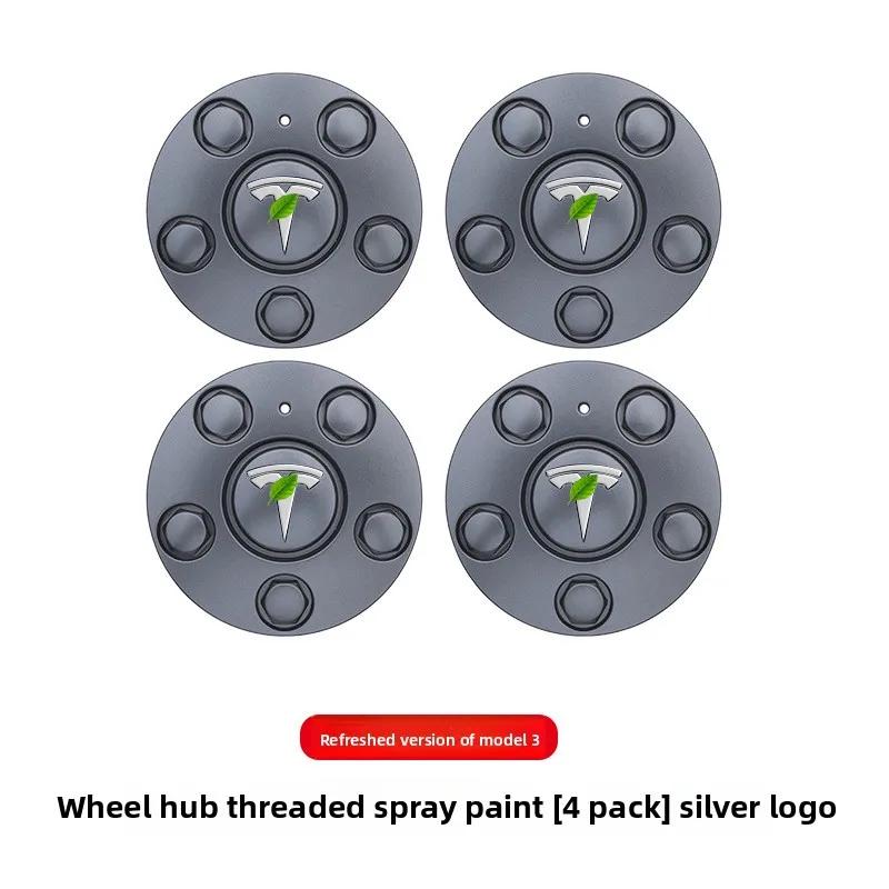 Car Sticker 4pcs For Tesla Model 3 Highland 2025 Wheel Hub Cover Protective Cover 18 Inch Wheel Hub Center Protective Cover Car