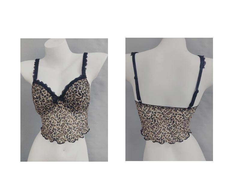 Sexy Leopard Print Slim Fit Women's Sling Top - European & American Style