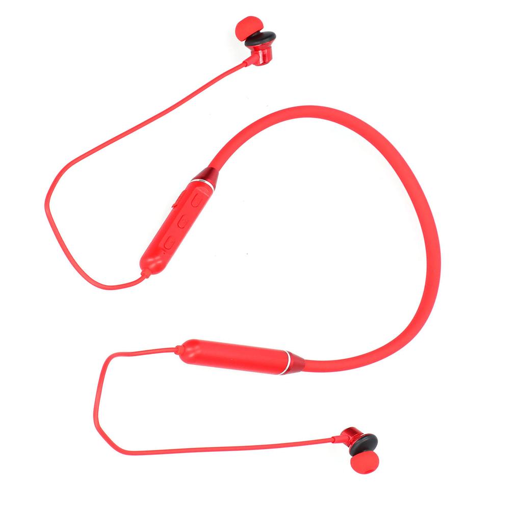 Neck Mounted Bluetooth 5.1 Earphone Wireless Noise Cancelling Sports Mobile Phone EarphoneRed