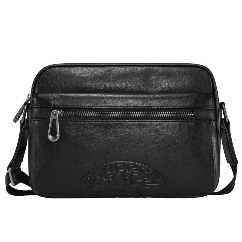 Pánská horizontální taška z pravé kůže – měkká hovězí kůže první vrstvy v business neformálním stylu