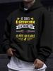 American/European Style Unisex Autumn/Winter Printed Hooded Long-Sleeve Sweatshirt, French Electrician Fun Print Hoodie, Humorous Foreign Language Wit