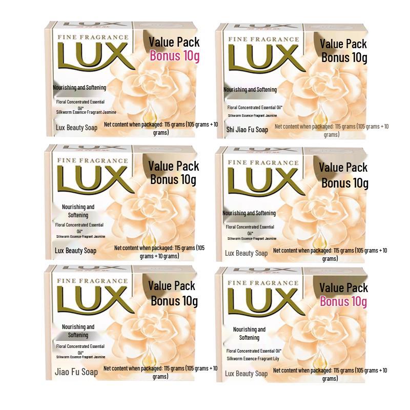 LUX Jasmine Nourishing Soap Bar (6-Pack)