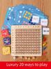 Pädagogisches Holz-Mathe-Brettspiel für Kinder: Multiplikations- & Additionsformel-Spielzeug